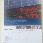 hakan aydın güneş paneli sertifika
